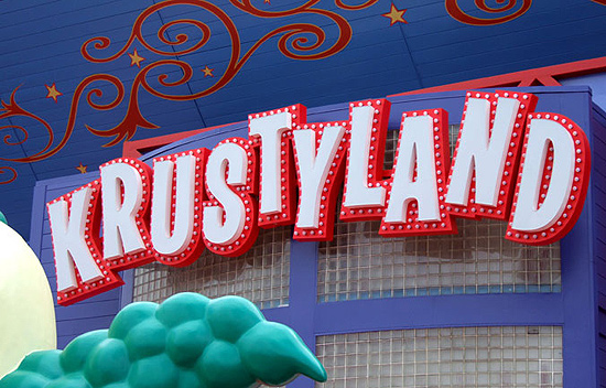 Krusty Land sign